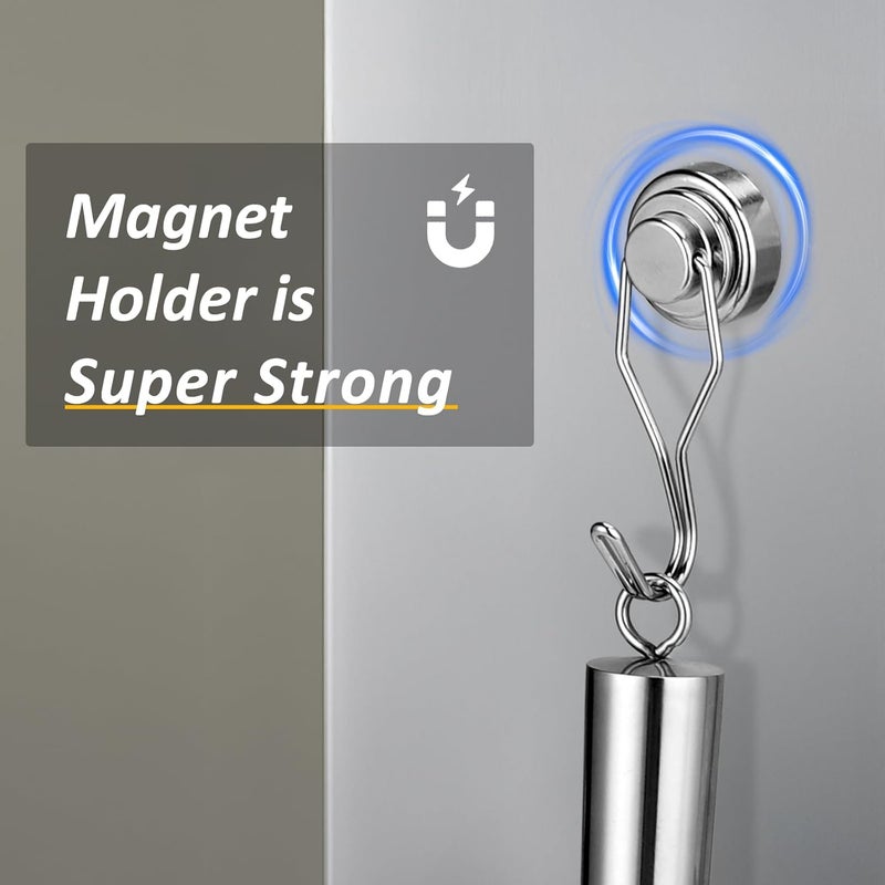 Juome 3oz Stainless Steel Ice Scoop for Freezer with Magnetic Holder, Metal Ice Scoop for Ice Machine, Small Ice Cube Scooper for Freezer Bin for Ge Profile Opal 2.0 Nugget Ice Maker - Image 2